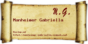 Manheimer Gabriella névjegykártya