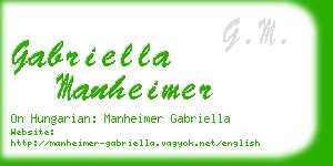 gabriella manheimer business card
